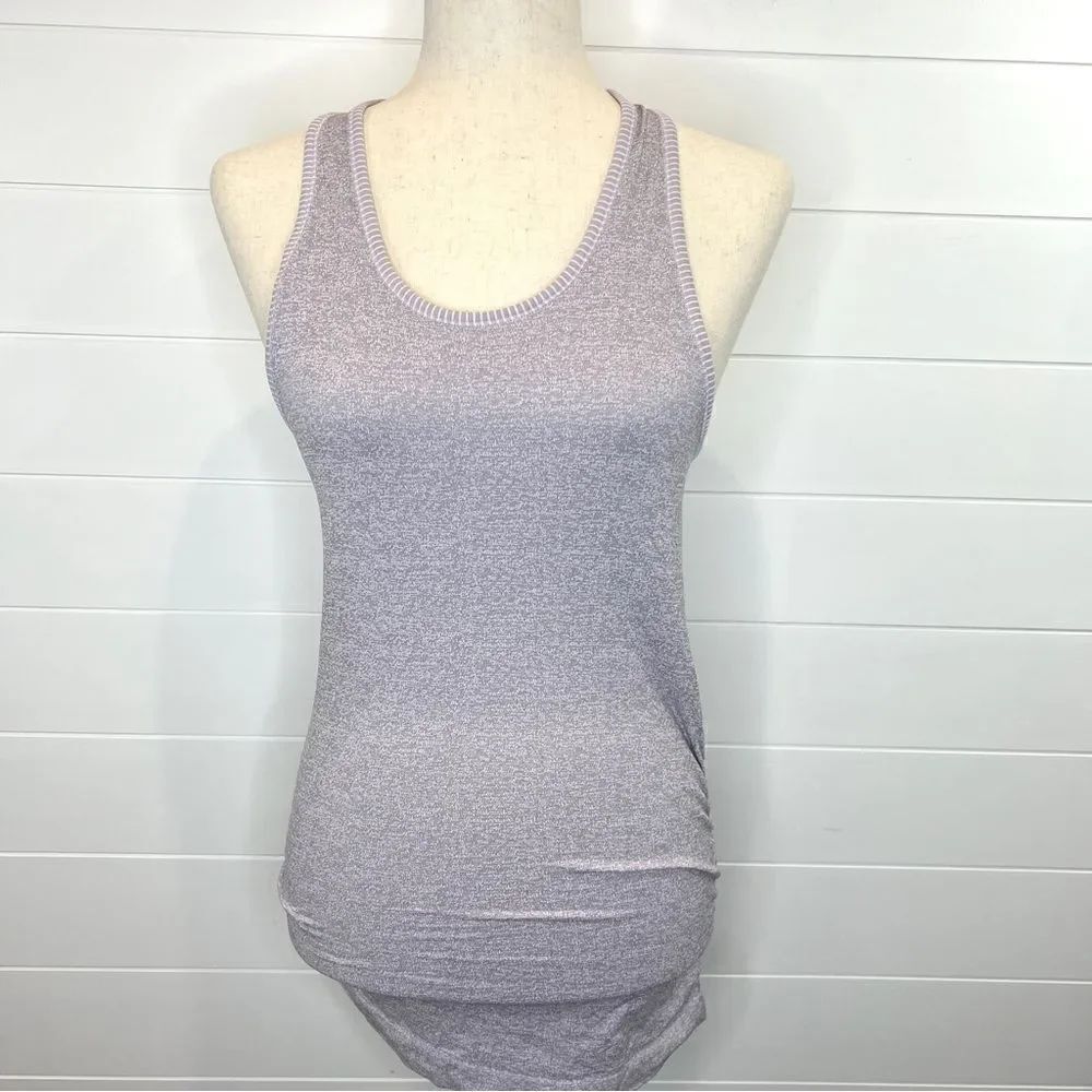 🌺3 FOR $20🌺 - Athleta Ruched Sides Heathered Lavender Racerback Tank Top XS